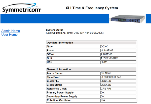 Symmetricom XLi OCXO UPGRADED GPS 10MHz LPN Oscillator NTP Time Server LOADED!!-www.prostudioconnection.com