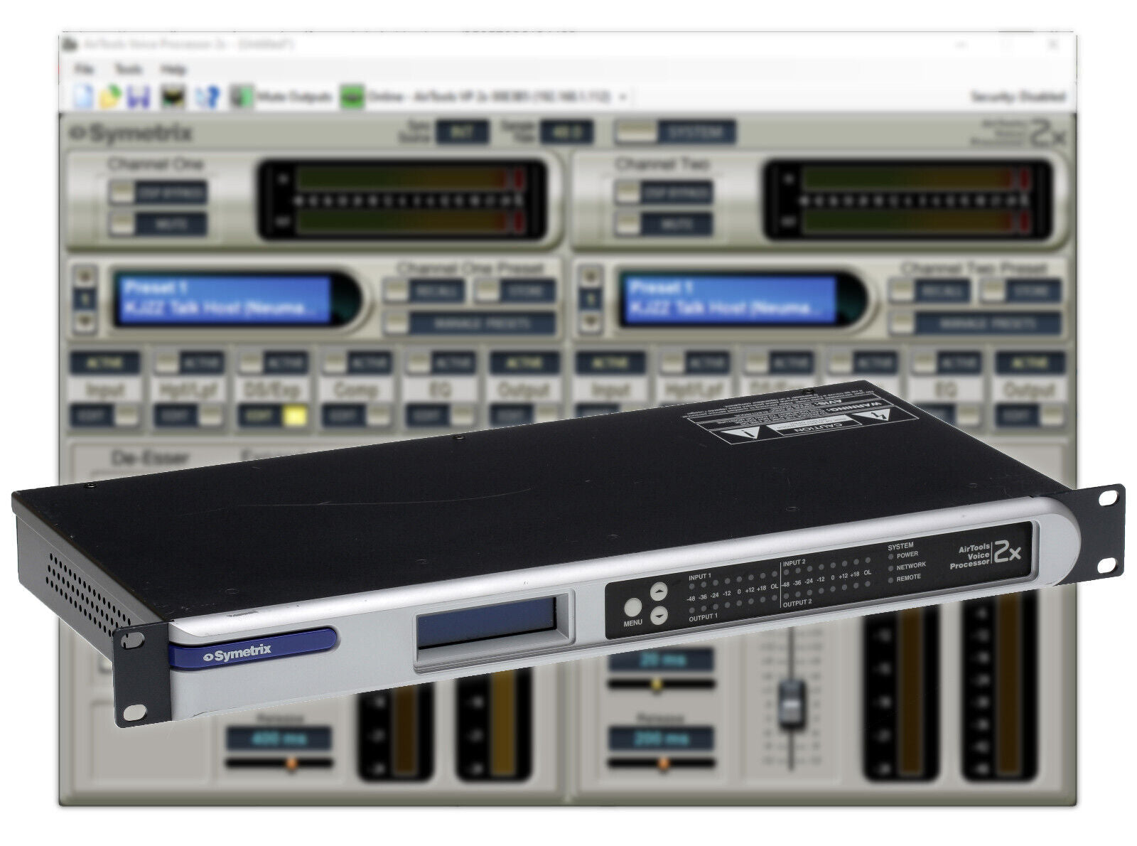 Airtools Symetrix 2X Dual Digital Voice Speech Processor Preamplifier Voiceover-www.prostudioconnection.com