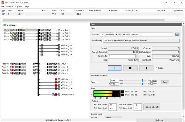 AudioScience ASI6644 PCIe Multichannel Broadcast Sound Card Balanced Audio XLR-www.prostudioconnection.com