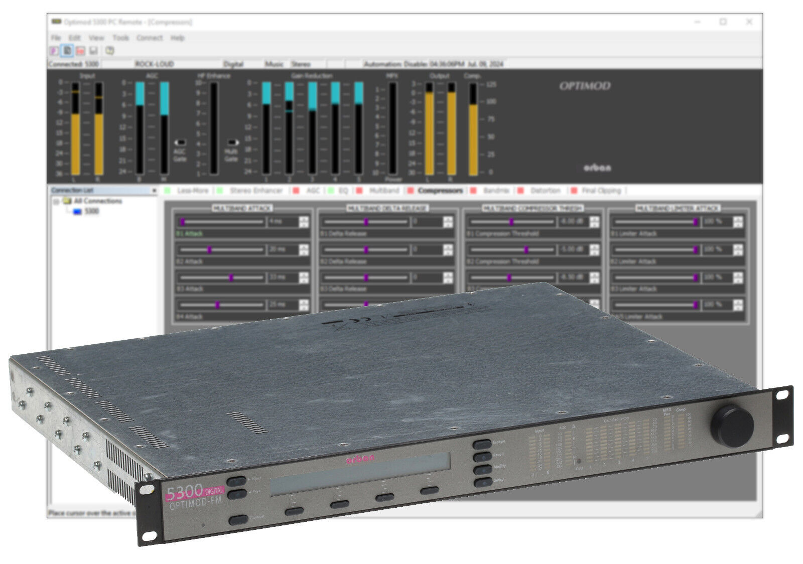 Orban Optimod 5300 FM Digital AES 5-Band Broadcast Audio Processor & Stereo Gen-www.prostudioconnection.com