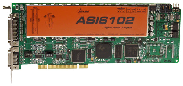 Audioscience ASI6102 Multichannel MRX TSX Broadcast Sound Card 2 Analog/AES Out [Refurbished]-www.prostudioconnection.com