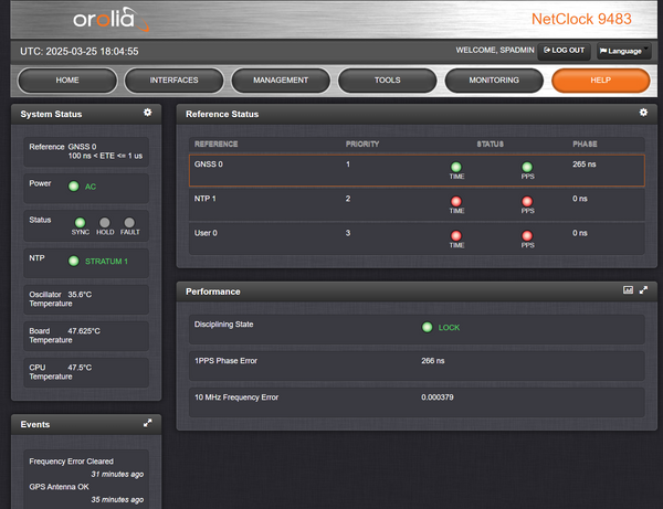 Spectracom 9483 NENA NetClock OCXO GPS GLONASS Galileo NTP Network Time Server-www.prostudioconnection.com
