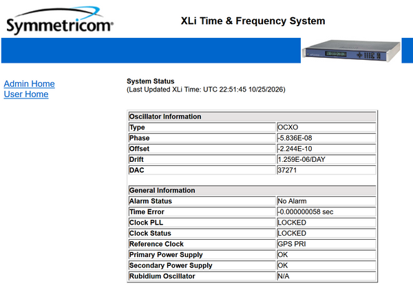 Symmetricom XLi OCXO UPGRADED GPS 8x LPN 10MHz Oscillator NTP Time Server IRIG-B-www.prostudioconnection.com