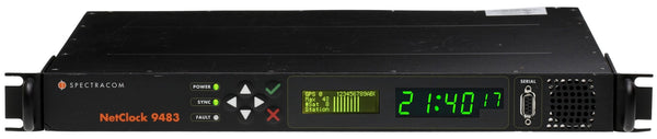 Spectracom 9483 OCXO GPS NENA ASCII NetClock NTP Network Time Server 10MHz 1PPS-www.prostudioconnection.com