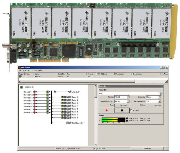 AudioScience ASI8702 8x AM/FM Broadcast Tuner PCI Card Skimmer Logger ASI 8702 [Used]-www.prostudioconnection.com