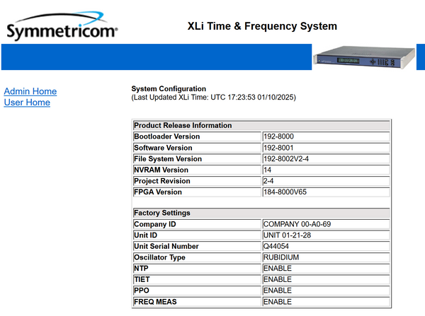 Symmetricom XLi Rubidium UPGRADED GPS 10MHz Oscillator NTP Time Server LOADED!!-www.prostudioconnection.com