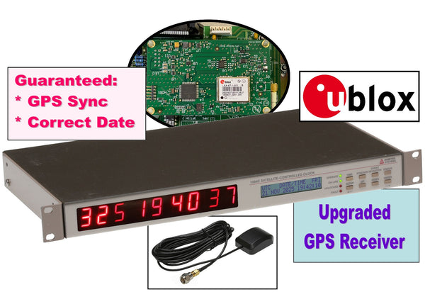 Arbiter Systems 1084C UPGRADED ublox GPS LED Clock Time Display IRIG-B Timecode [Refurbished]-www.prostudioconnection.com