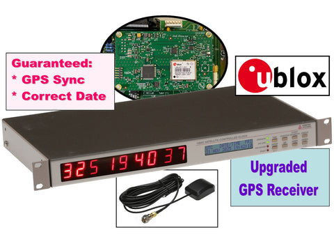 Arbiter Systems 1084C UPGRADED ublox GPS LED Clock Time Display IRIG-B Timecode [Refurbished]-www.prostudioconnection.com