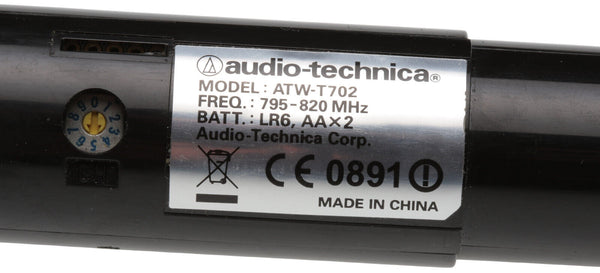 Audio-Technica ATW-T702 UHF Wireless Handheld Cardioid Microphone 795-820MHz [Used]-www.prostudioconnection.com