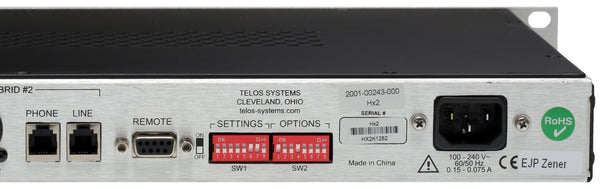 Telos HX2 Dual Digital Hybrid Broadcast Phone Line Audio Interface 2 Lines HX-2-www.prostudioconnection.com