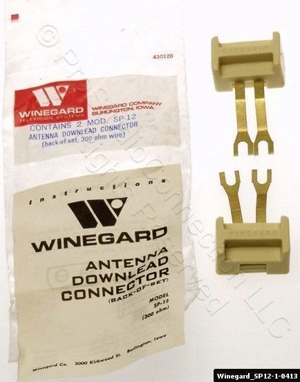 Winegard 300 Ohm Antenna Downlead to Terminal Block Screw Connector PAIR SP-12-www.prostudioconnection.com