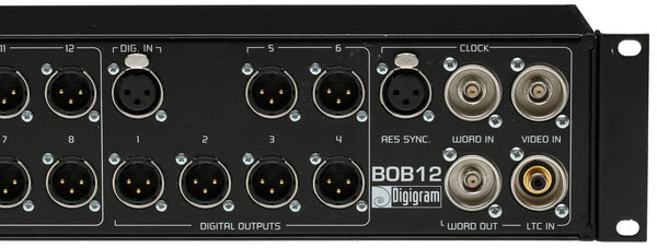 Digigram BOB12 XLR Breakout Interface Box for VX1222e Sound Cards 2U Rackmount [Used]-www.prostudioconnection.com