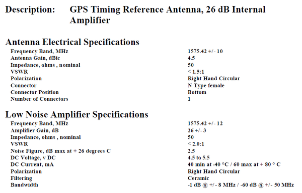 Andrew GPS-PBW-26N/B 26dB 5V Small 2.5" Dia Antenna Telecom Timing N Conn Lucent-www.prostudioconnection.com