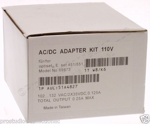 Siemens optiPoint AC/DC Power Supply Kit Optiset 2x 35VDC 69873 Seimens * NEW!-www.prostudioconnection.com
