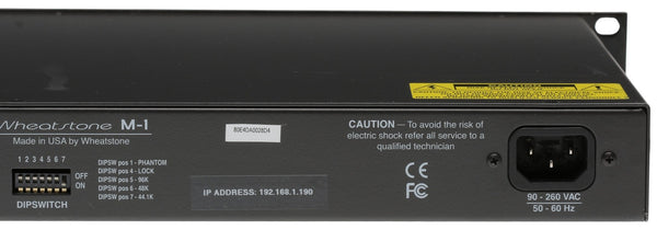 Wheatstone Vorsis M-1 AES Digital 96KHz Voice Processor Preamp Compressor M1-www.prostudioconnection.com