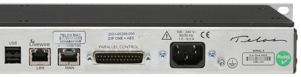 Telos Z/IP ONE w/ AES Remote Audio Over IP Codec Internet Transmission Endpoint-www.prostudioconnection.com