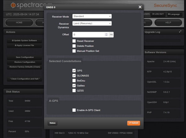 Spectracom SecureSync 013 GPS Beidou OCXO 10MHz Oscillator NTP Network Server-www.prostudioconnection.com