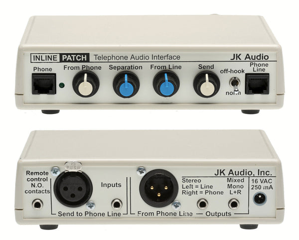 JK Audio Inline Phone Line Patch POTS Telco Audio Send Receive Interface IFB-www.prostudioconnection.com