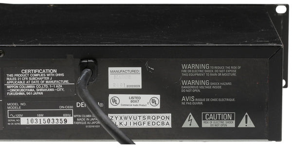 Denon DN-C630 Professional Rackmount CD Player SPDIF Balanced Analog XLR w/Pitch [Used]-www.prostudioconnection.com