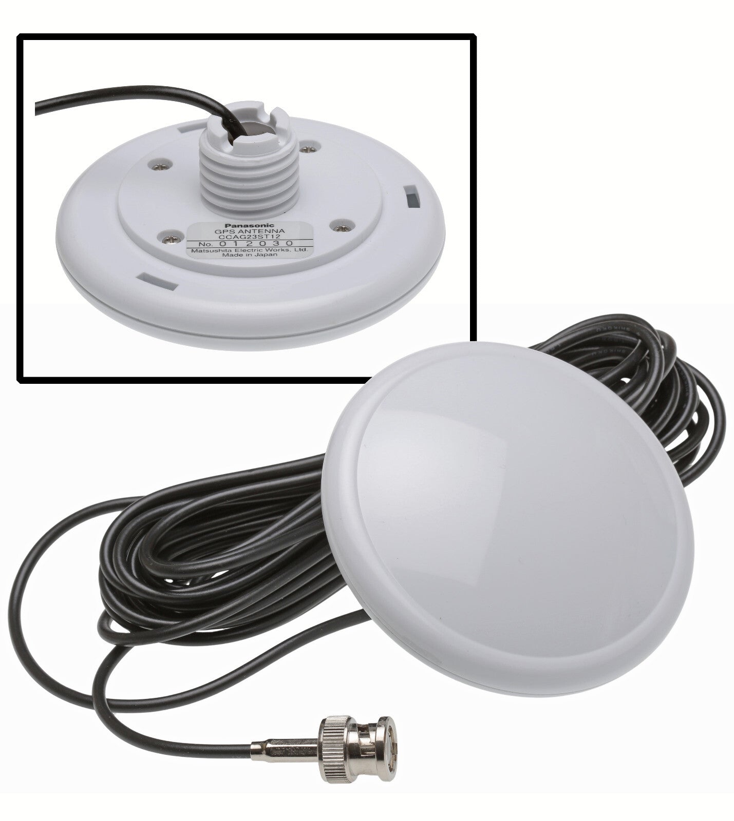 Panasonic GPS 26dB BNC Male 5V Antenna Pole Mount CCAG23ST12 Matsushita - NEW-www.prostudioconnection.com