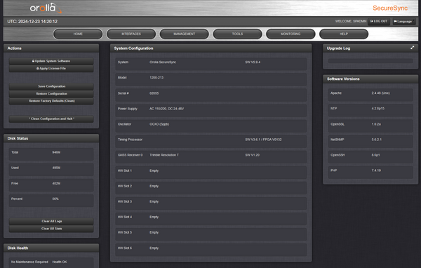 Spectracom SecureSync 213 OCXO NTP Network Time Server GPS 10MHz Oscillator-www.prostudioconnection.com