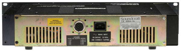 Soundcraft CPS-450/B Power Supply Audio Mixer Console Rackmount 115V/230V CPS450 [Used]-www.prostudioconnection.com