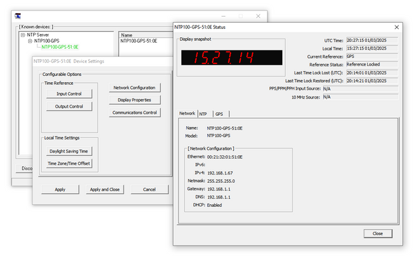 Masterclock NTP100-GPS NTP Network Time Server LED Atomic Clock Time Display-www.prostudioconnection.com