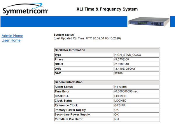 Symmetricom XLi High Stab. OCXO UPGRADED GPS 10MHz NTP Time Server NEW OPEN BOX!-www.prostudioconnection.com