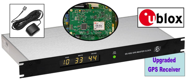 ESE ES-102U UPGRADED ublox GPS SMPTE/EBU TC90 Timecode LED Clock Time Receiver [Used]-www.prostudioconnection.com