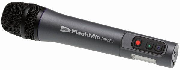 HHB DRM85 Flash Mic ENG Digital Recording Condenser Cordless Microphone USB-www.prostudioconnection.com