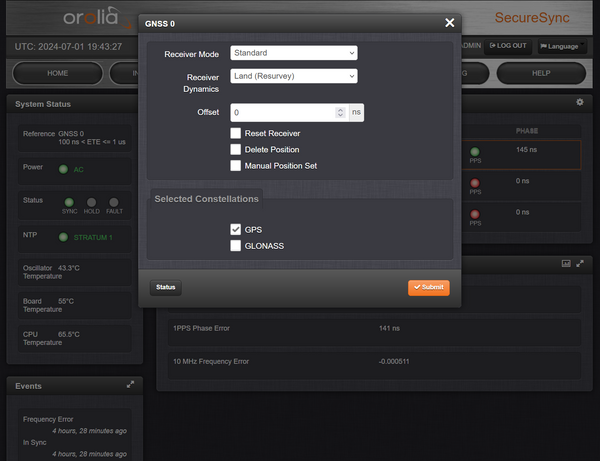 Spectracom SecureSync 013 OCXO NTP Network Time Server GPS 10MHz Oscillator [Used]-www.prostudioconnection.com