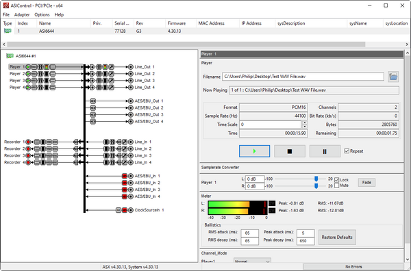 AudioScience ASI6644 PCIe Multichannel Broadcast Sound Card Balanced Audio XLR [Refurbished]-www.prostudioconnection.com