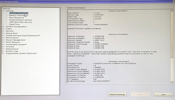 4K TOUCH Dell Precision 5540 UHD Core i7-9850H 32GB 512GB 15.6" Quadro T1000 W11-www.prostudioconnection.com