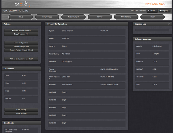 Spectracom 9483 NENA ASCII NetClock OCXO GPS & GLONASS NTP Network Time Server-www.prostudioconnection.com