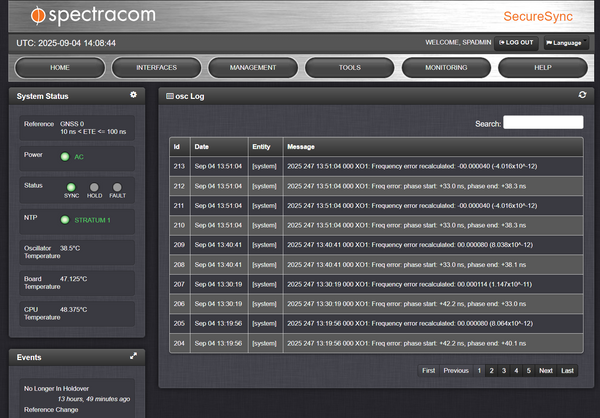 Spectracom SecureSync 013 GPS Beidou OCXO 10MHz Oscillator NTP Network Server-www.prostudioconnection.com