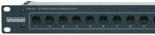 Broadcast Tools 16x1 Stereo Audio Matrix Switcher/Router Automation GPI RS-232-www.prostudioconnection.com