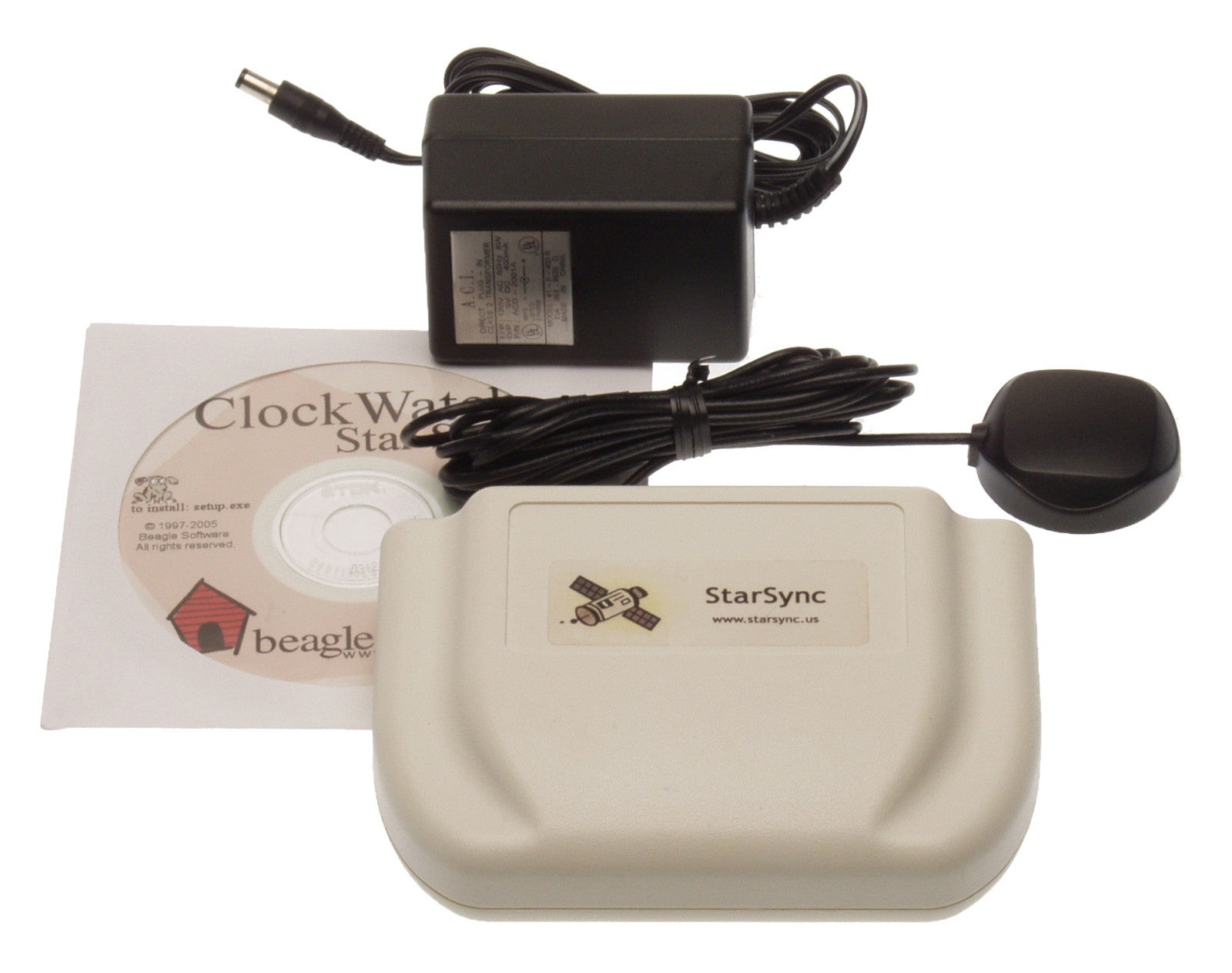 ClockWatch StarSync GPS Atomic Time Receiver Antenna NMEA Code RS-232 4800 Baud [Used]-www.prostudioconnection.com