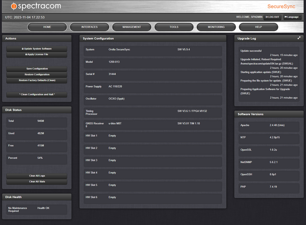 Spectracom SecureSync 013 OCXO NTP Network Time Server GPS 10MHz Oscillator-www.prostudioconnection.com