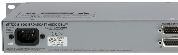 Symetrix Airtools 6000 Broadcast 40 Sec Profanity DUMP Button Delay XLR Balanced-www.prostudioconnection.com
