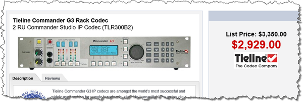 Tieline TLR300B2 Commander G3 IP POTS/PSTN Broadcast Audio Codec Rackmount AoIP-www.prostudioconnection.com