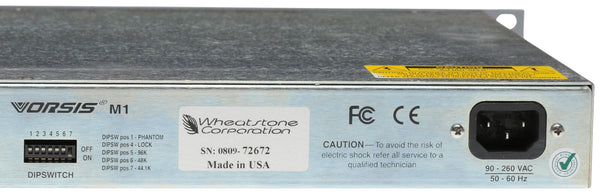 Wheatstone Vorsis M-1 AES Digital Voice Processor Preamp M1 ** NO ETHERNET ** [Used]-www.prostudioconnection.com
