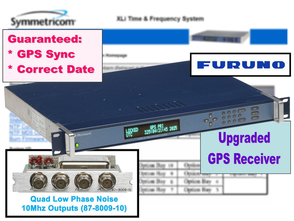 Symmetricom XLi OCXO UPGRADED GPS LPN 10MHz Oscillator NTP Time Server IRIG-B-www.prostudioconnection.com