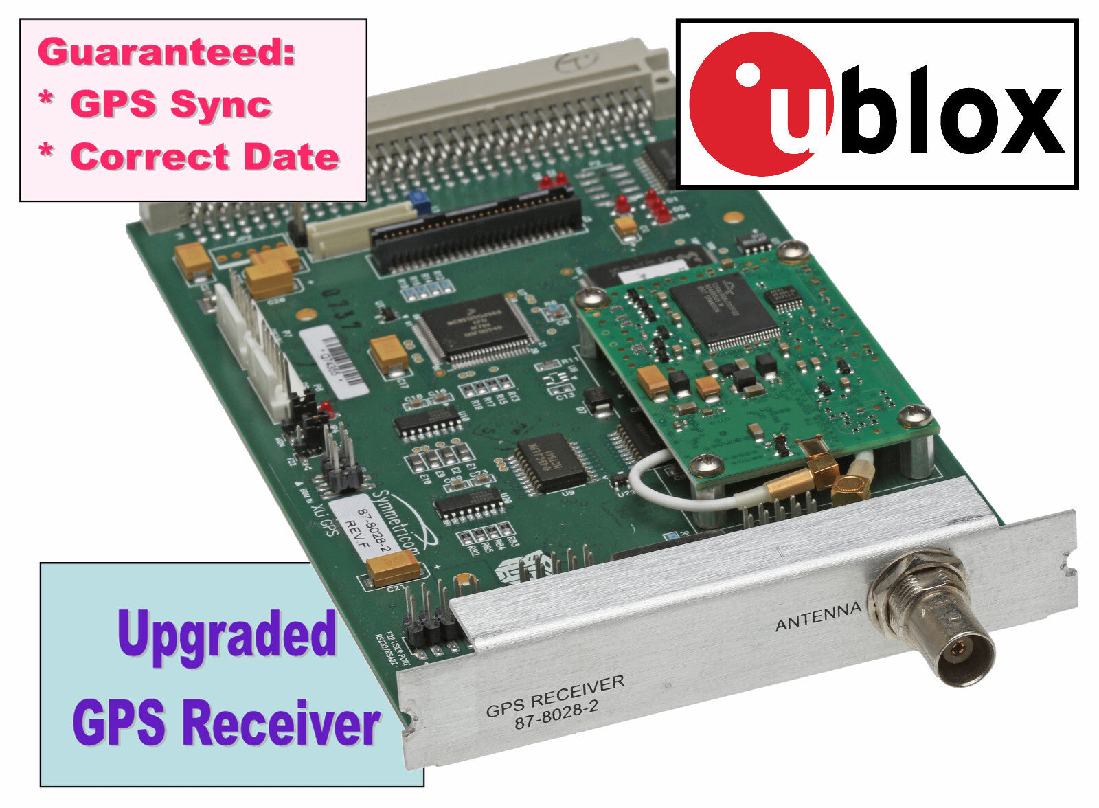 Symmetricom Microsemi 87-8028-2 ublox UPGRADED GPS Receiver Module XLi XL M12+ [Used]-www.prostudioconnection.com
