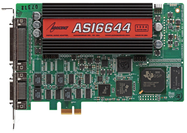 AudioScience ASI6644 PCIe Multichannel Broadcast Sound Card Balanced Audio XLR [Refurbished]-www.prostudioconnection.com