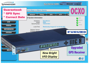 Symmetricom SyncServer S200 OCXO UPGRADED Furuno GPS NTP Network Time Server-www.prostudioconnection.com