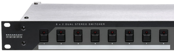 Broadcast Tools 8x2 Dual Audio Stereo Switcher Router Silence Sensor RS-232 GPI-www.prostudioconnection.com