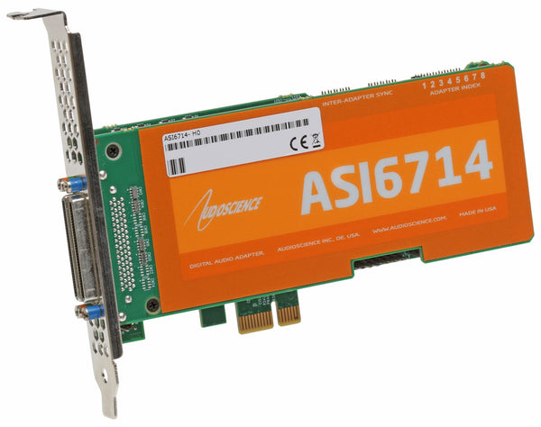 AudioScience ASI6714 Broadcast 4Ch AES Digital & Balanced Analog PCIe Sound Card-www.prostudioconnection.com