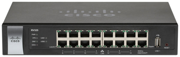 Cisco RV-325 14 Port Gigabit Wired VPN Router OpenVPN SPI Firewall IPSec RV325 [Used]-www.prostudioconnection.com