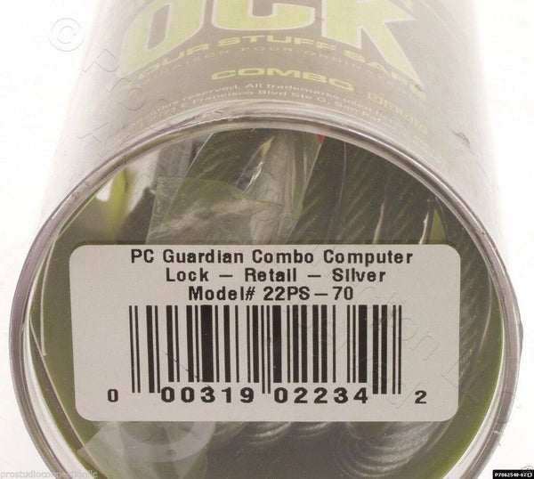 PC Guardian Computer Combination Lock Security 6' Cable Silver 22PS-70 * NEW-www.prostudioconnection.com