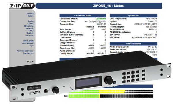 Telos Z/IP ONE w/ AES Remote Codec Audio Over IP Internet Transmission Endpoint-www.prostudioconnection.com